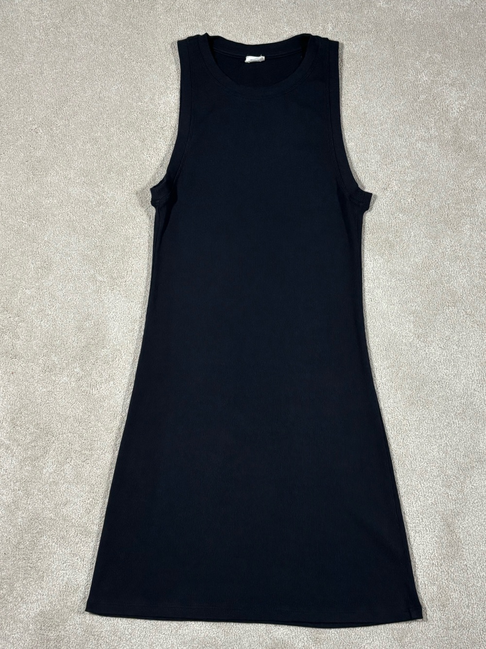 Aritzia Wilfred Free LBD Freeform Ribbed Black Go-To Mini Dress Size XS